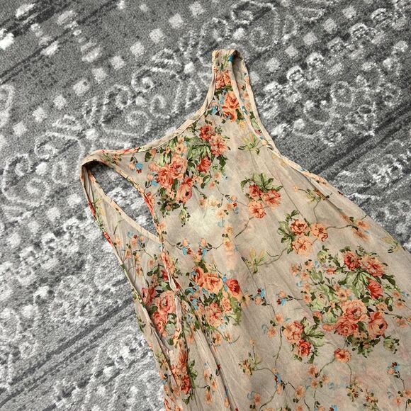 Cecico NWT Hi Low Maxi Sheer Dress Top Medium Tiered Ruffles Woodland Fairy - Picture 10 of 11